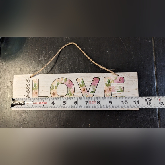 HP NWT Hawthorne Home “Choose Love” Wood Hanging Wall Decor - Picture 10 of 16